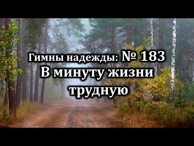 Гимны Надежды № 183 В минуту жизни трудную | Караоке с голосом | Христианские песни | Песни АСД