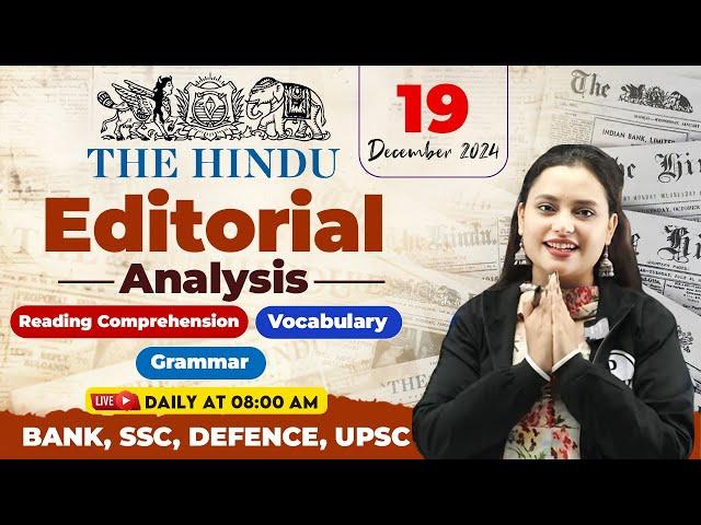 The Hindu Analysis | 19 December 2024 | Hindu Editorial Today, Vocab, Reading, Grammar | Rupam Ma'am