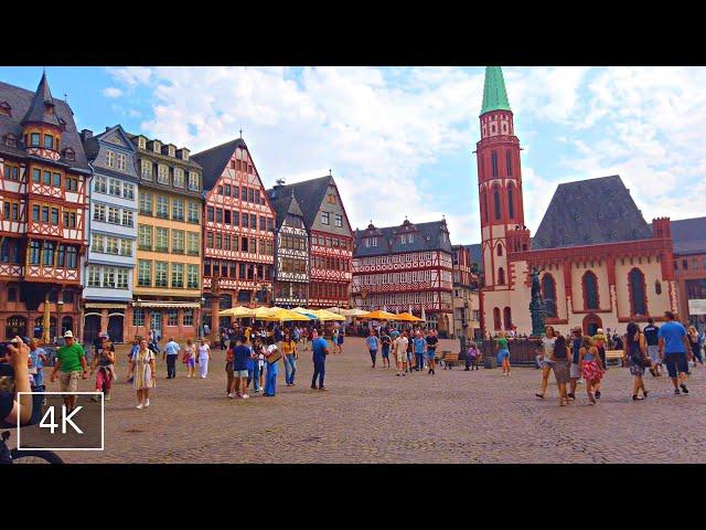 4K Walk Through Frankfurt, Germany's Scenic Old Town