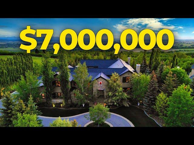 Touring a $7,000,000 Calgary Mega Mansion w/ a 25 Meter Pool!  -  A Tuscan Luxury Estate