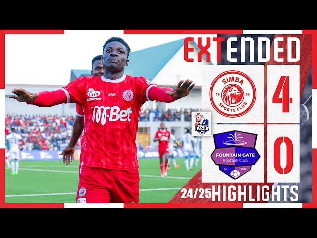   | LIGI KUU YA NBC | SIMBA  SC {4} VS FOUNTAIN GATE FC {0}