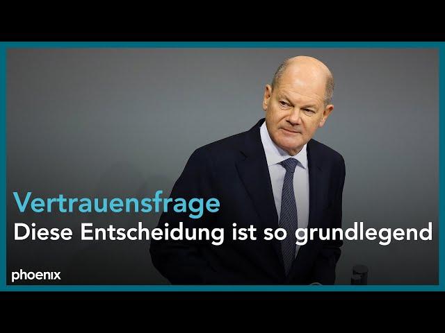 Rede von Bundeskanzler Olaf Scholz zur Vertrauensfrage am 16.12.24