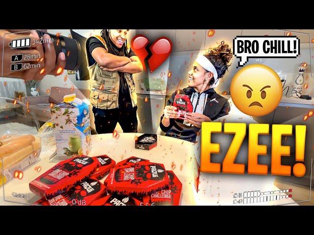 EZEE tried to kill me! Hot chip challenge *** one chip ***