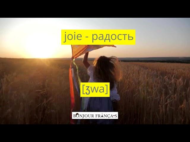 Французское слово дня: la  joie - радость и звук [wa]