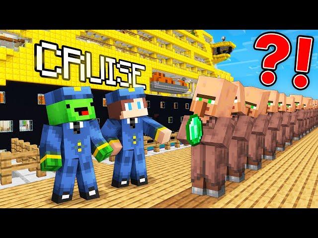 JJ and Mikey Opened RICH CRUISE SHIP in Minecraft - Maizen