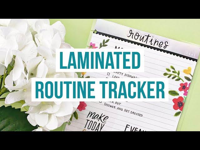 Morning and Evening Routines - Laminated Tracker for my Planner! // The Happy Planner