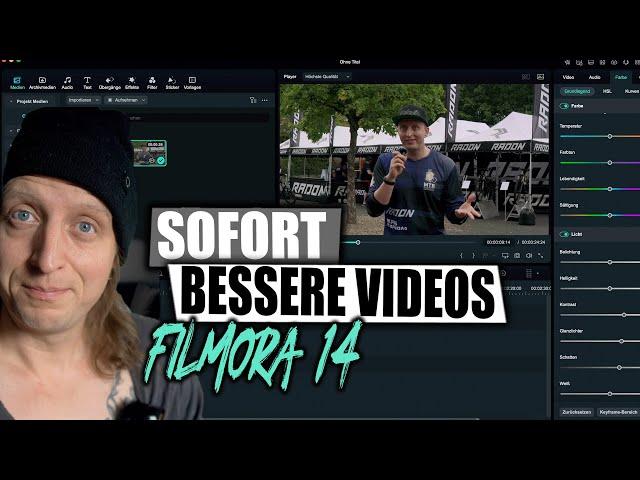 Sofort BESSERE Videos schneiden mit Filmora 14 - Neue KI Funktionen und Auto Translation