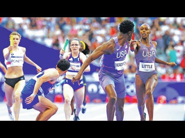 Paris 2024 Olympic Games| Mixed 4x400m Relay World Record| Bryce Deadmon