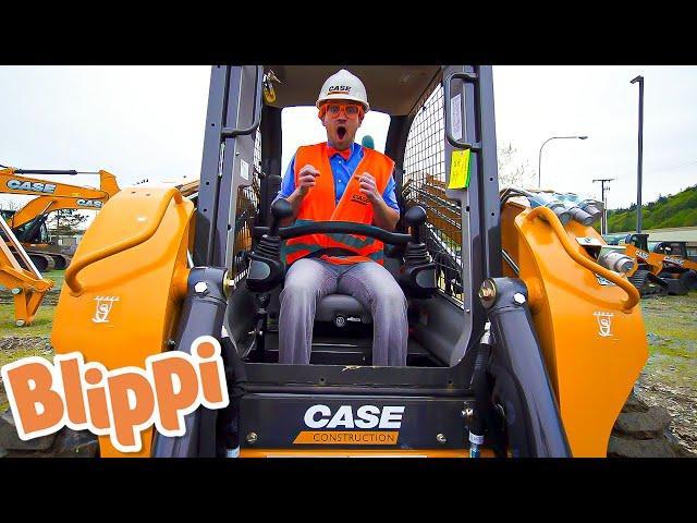 Blippi Explores a Skid Steer - Educational Videos for Kids