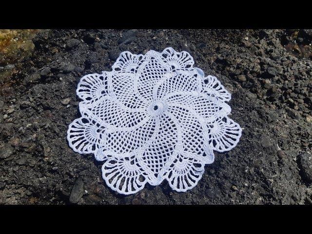 How to crochet openwork a napkin for beginners
