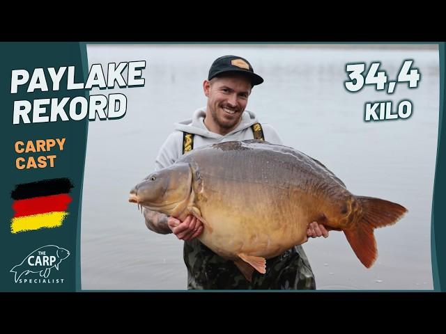 Paylake record in Nederland met 34.4 kg bij Carpfarm Lake I David gestart bij TCS I Carpy Cast 02/25