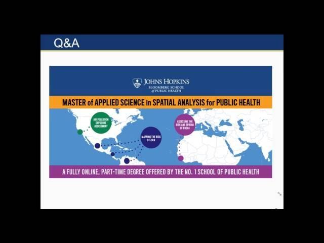 MAS in Spatial Analysis for Public Health Virtual Open House on June 14 2016
