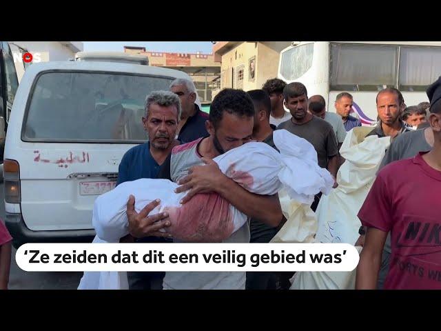 Israëlische luchtaanval op tentenkamp bij Khan Younis