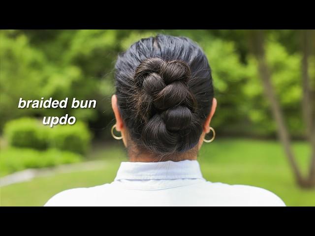 easy braided bun | summer hairstyle