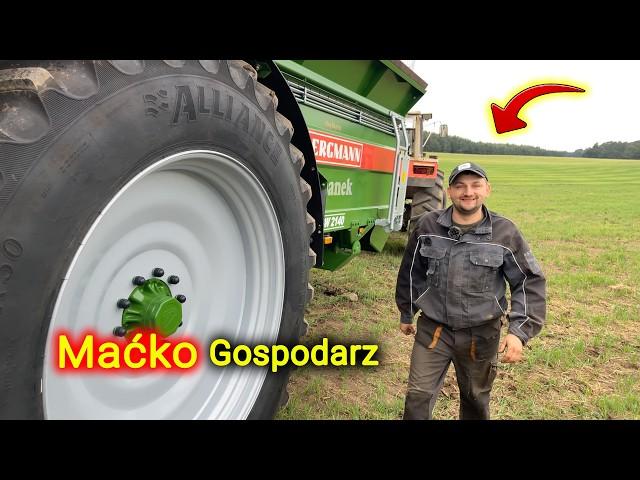 Czy ZETOR da radę z rozrzutnikiem Bergmann 2140?70 ha w jednym kawałku u Maćko Gospodarz [Korbanek]