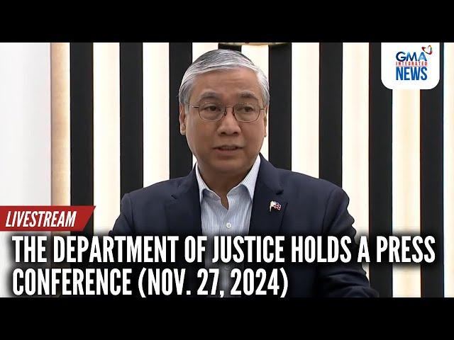 LIVE: DOJ press conference (Nov. 27, 2024) | GMA Integrated News - Replay