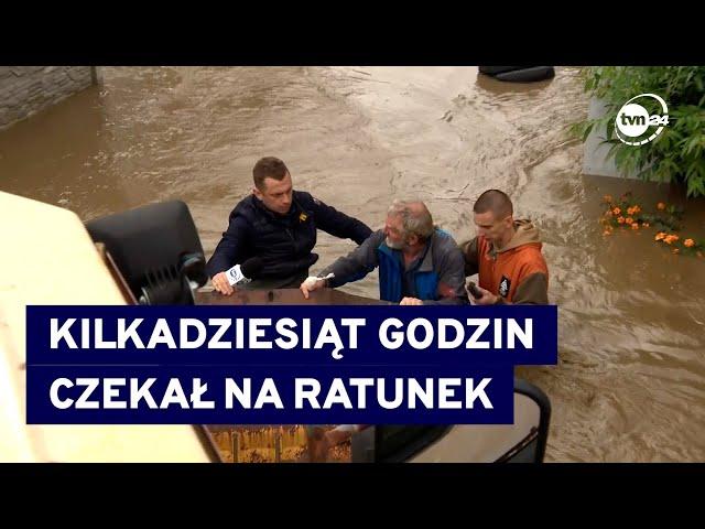 W Białej Nyskiej sąsiad ciągnikiem ewakuował mieszkańców. W akcji wziął udział reporter TVN24