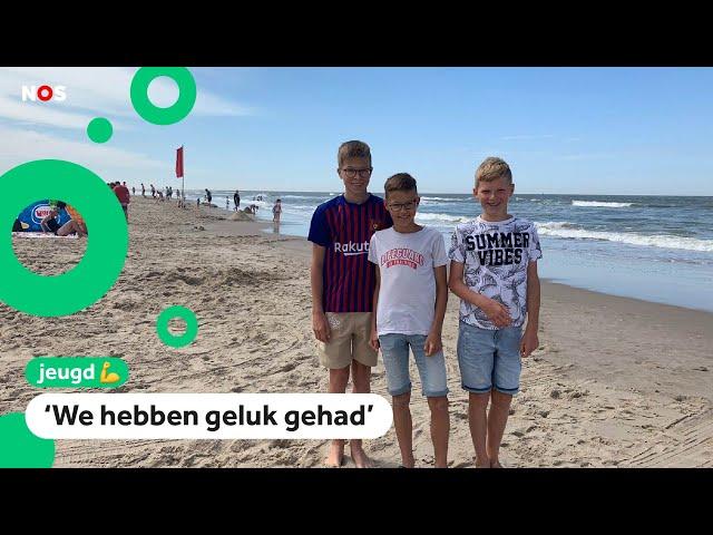 Julian, Christoph en Arjen werden uit zee gered