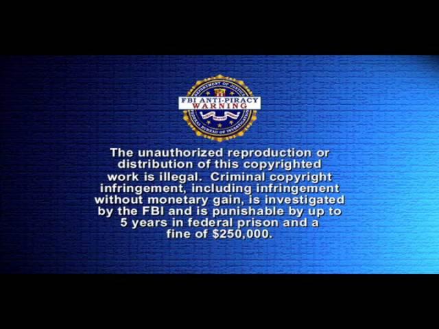 FBI Anti-Piracy Warning Screen