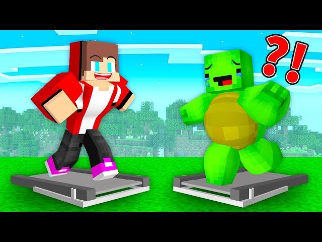 FAT Mikey vs STRONG JJ Survival Battle Fitness Challenge - Maizen Minecraft Animation