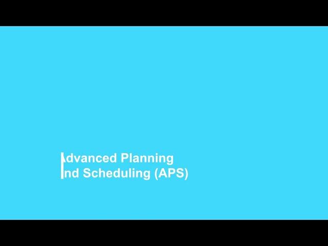 Advanced Planning and Scheduling (APS)