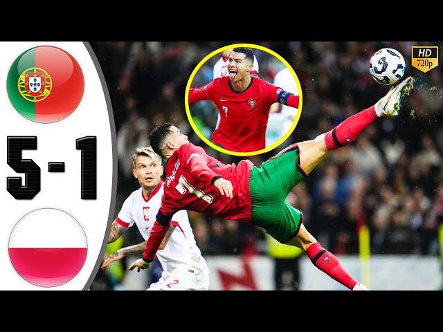 Portugal vs Poland 5-1 Highlights & All Goals 2024  Ronaldo Bicycle Kick Goal