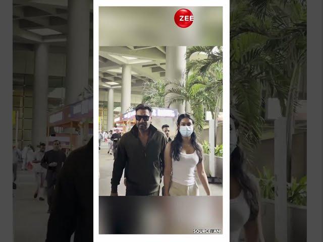 Father-daughter duo Ajay Devgan, Nysa Devgan spotted at Mumbai Airport | #ajaydevgan #nysadevgan