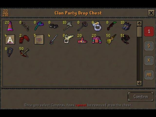 OSRSOld School Runescape Drop Parties And Clan Activities 