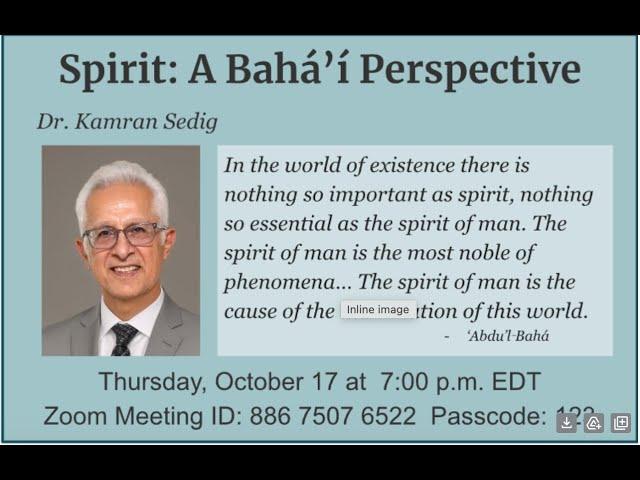 Spirit: A Bahá’í Perspective