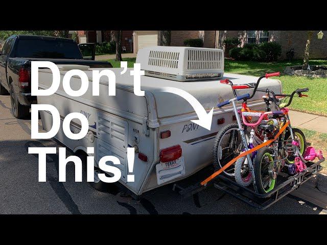 Camper Bike Racks: How to travel with bikes on a pop-up camper