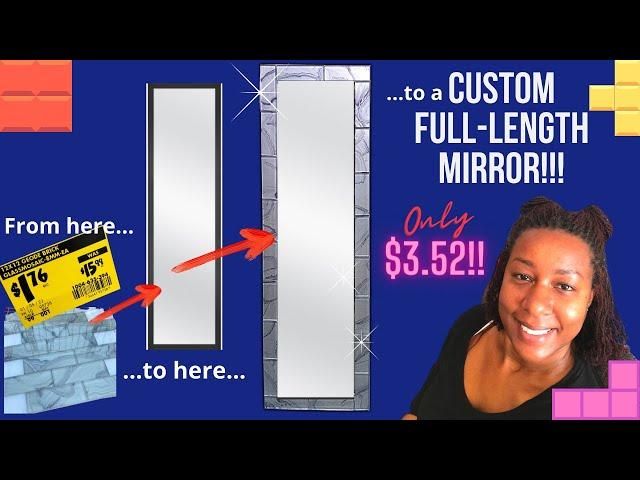 $3.52?!! - DIY FULL LENGTH MIRROR MAKEOVER!!! | YOU WON'T BELIEVE IT | MIRROR MIRROR ON THE DOOR