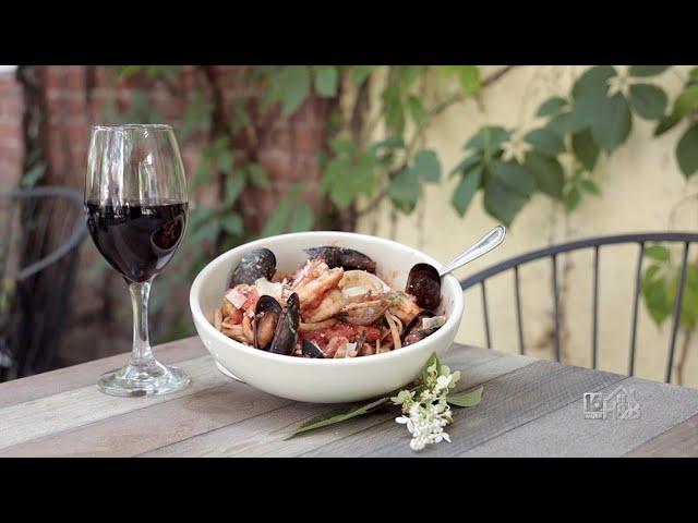 Seafood Fra Diavolo and Braised Short Ribs By The Historic Dimmick Inn