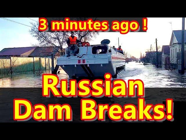 Shock! Russian dam breaks! Floods are pouring into cities and villages!