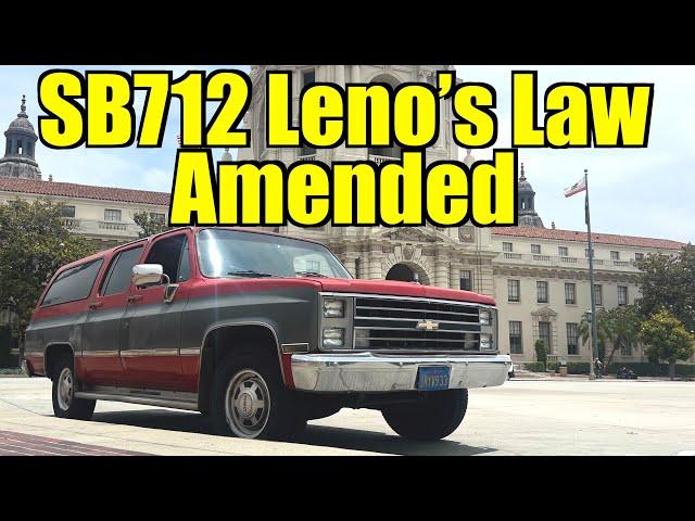 SB712 Leno's Law Update - Amended In The State Senate - Classic Car Smog Exemption