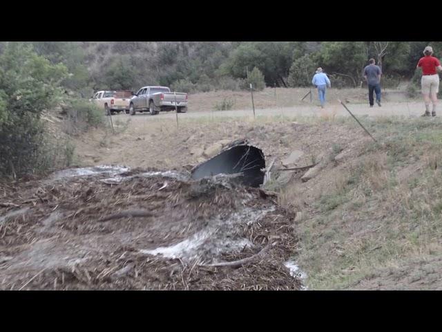 Flash Flood Fills 6 ft. Culvert on Cerrososo Road 7-8-13