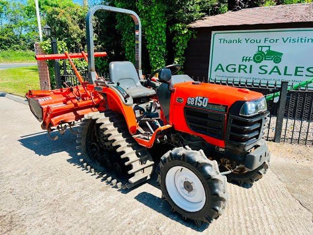 KUBOTA GB150 HALF TRACK COMPACT TRACTOR *904 HOURS* C/W KUBOTA ROTAVATOR