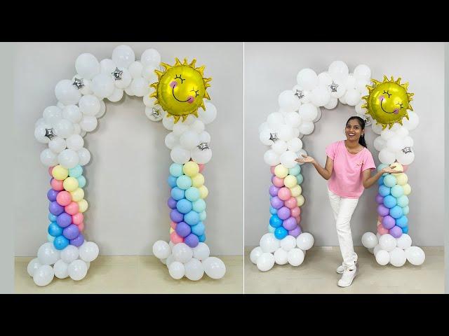 Rainbow & Cloud Balloon Arch Decoration