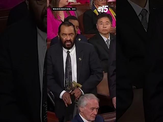 Rep. Al Green is removed from Trump's joint Congressional address #abc15news #wpde #trump #algreen