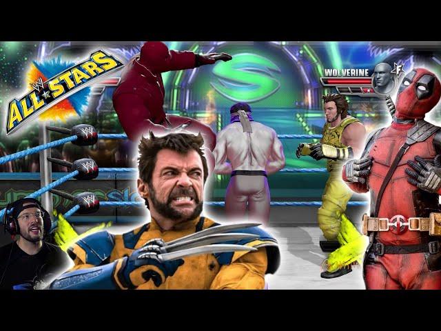 DEADPOOL AND WOLVERINE | WWE ALL STARS WITH SLOW MO COMMENTARY (8K 60FPS AI ENHANCED)