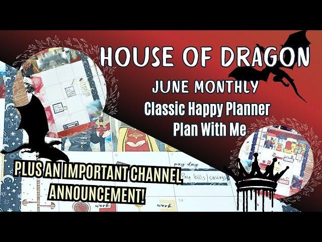 Plan With Me: House of Dragon June Monthly Spread (Plus a very important announcement!)