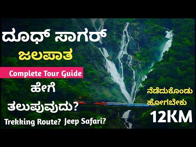 Dhudsagara Waterfalls Complete Tour Guide ಧೂದಸಾಗರ ಜಲಪಾತ ಎಲ್ಲಿದೆ ಹೇಗೆ ತಲುಪುವುದು ಈ ವಿಡಿಯೋ ಮಿಸ್ ಮಾಡಬೇಡಿ