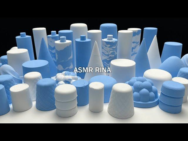 ASMR baking soda geometric shapes