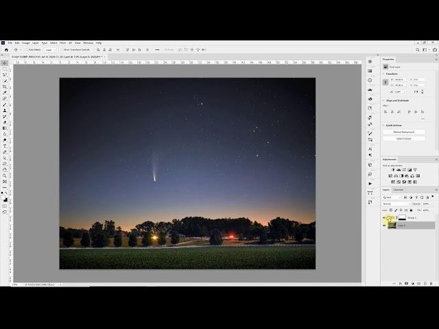 Turning Star Trails into Points in Photoshop