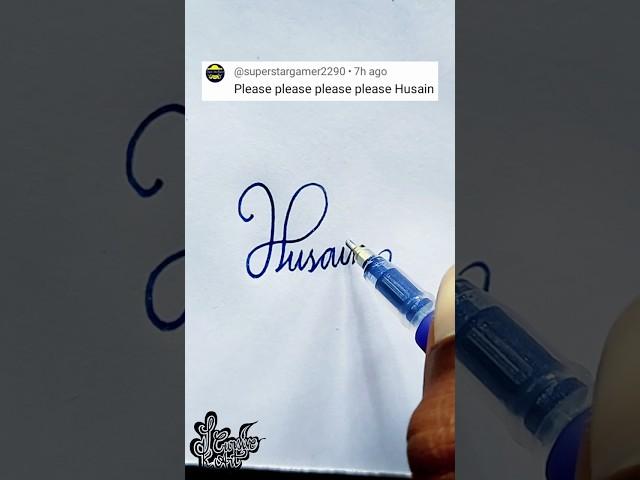 stylish name | Husain | sk cursive art | how to make a stylish name | stylish signature