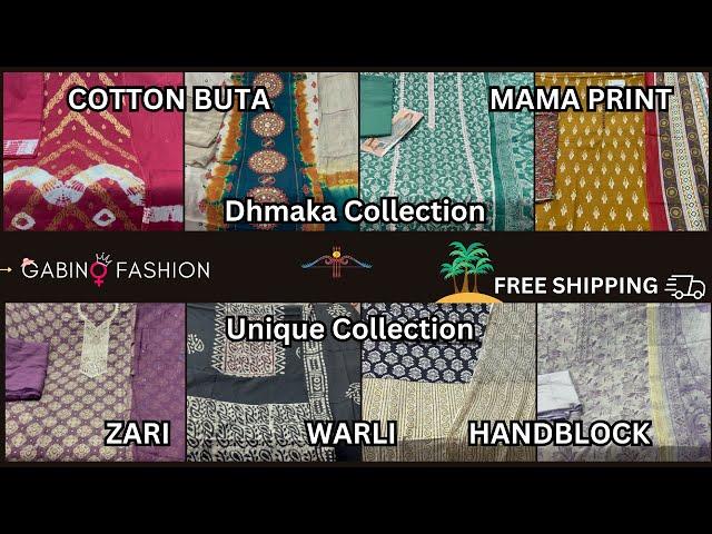 COTTON BUTA | ZARI | IKKAT | WARLI MAMA BRAND | WAX BATIK | HANDBLOCK | GABINO FASHION FREE SHIPPING