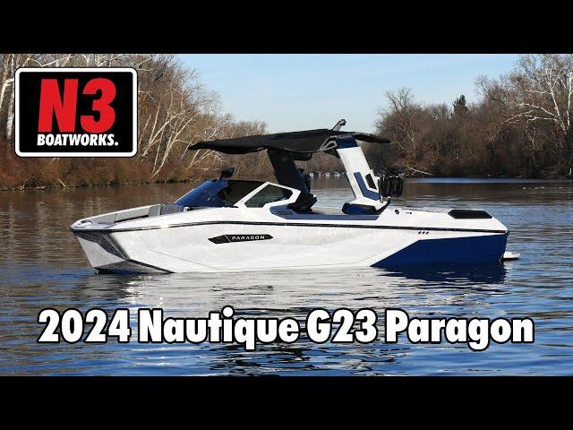 2024 Nautique G23 Paragon - Haze Gray/Admiral Blue - On Water || N3 Boatworks