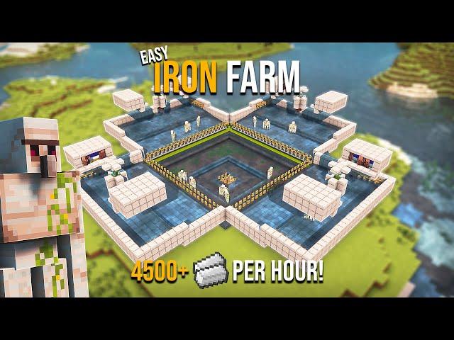 Minecraft BEST IRON FARM 1.21 - NEW UPDATE - 78+ Stacks PER HOUR!