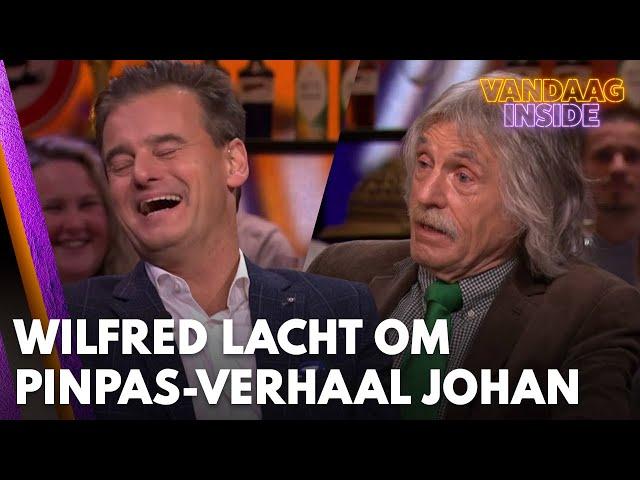 Wilfred barst in lachen uit om Johan's poging zijn pinpas te deblokkeren | VANDAAG INSIDE