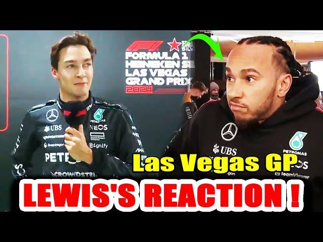 Lewis Hamilton REACTS to his Las Vegas GP starting position and congratulates George Russell