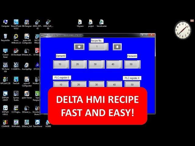 How to make Delta HMI Recipe in DOPsoft V4? #programming #plc #industrialautomation